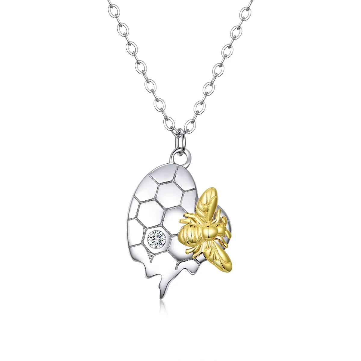 Pandora Style Silver Honey Necklace - SCN396