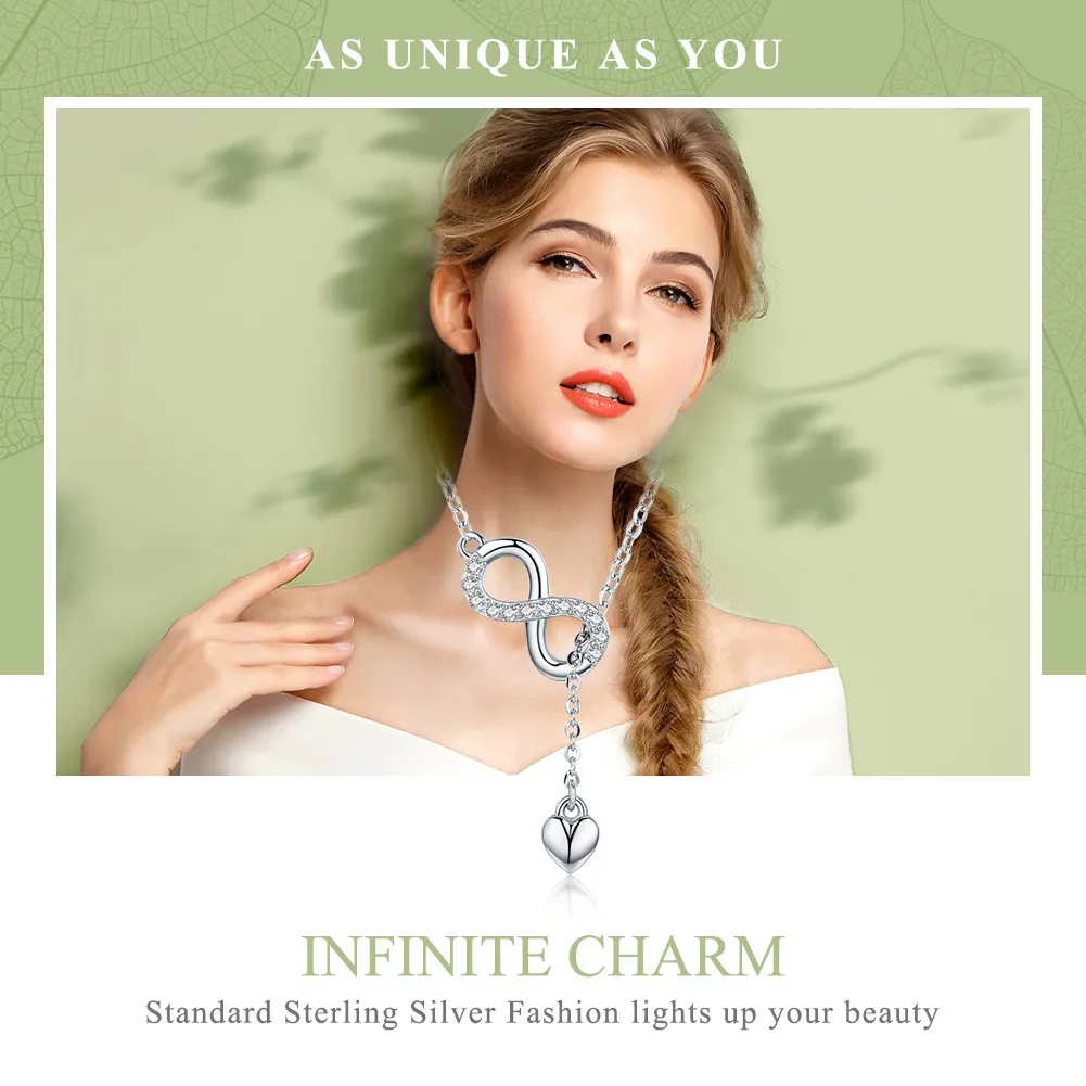 Pandora Style Silver Infinite Charm Necklace - SCN223