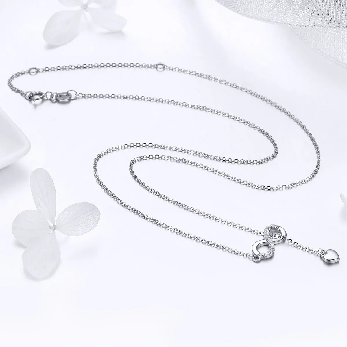 Pandora Style Silver Infinite Charm Necklace - SCN223