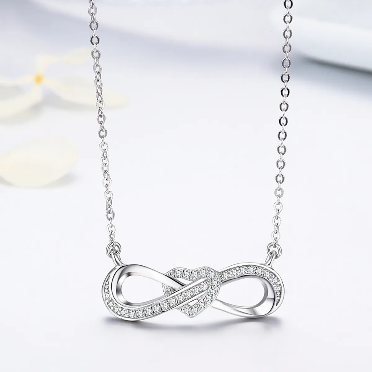 Pandora Style Silver Infinite Love Necklace - SCN100