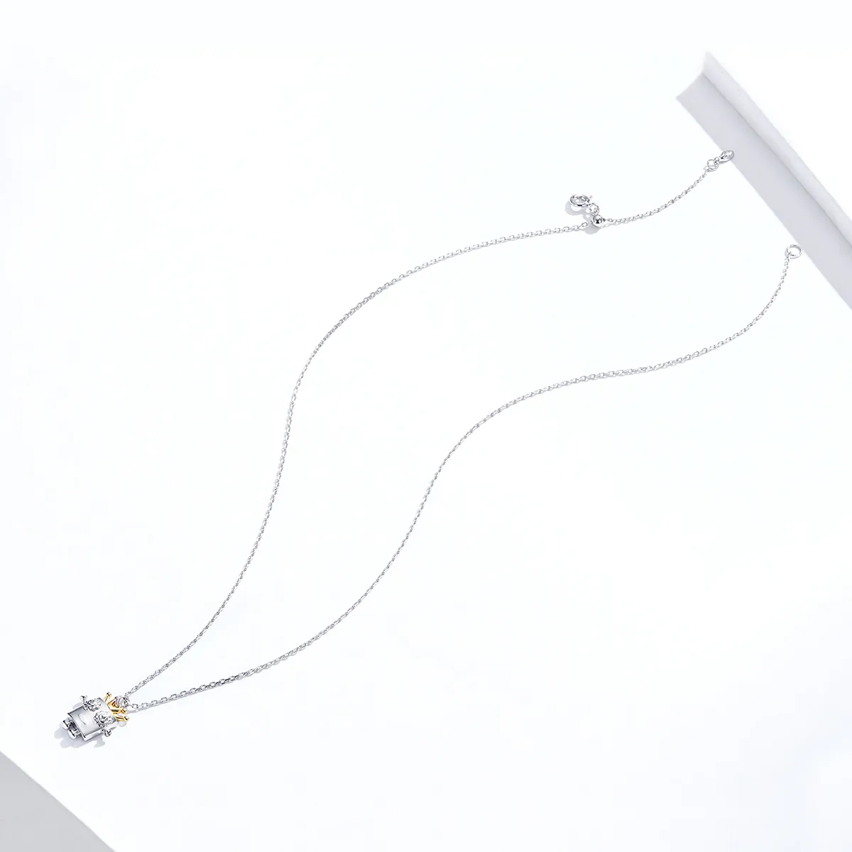 Pandora Style Silver King of Robot Necklace - SCN387