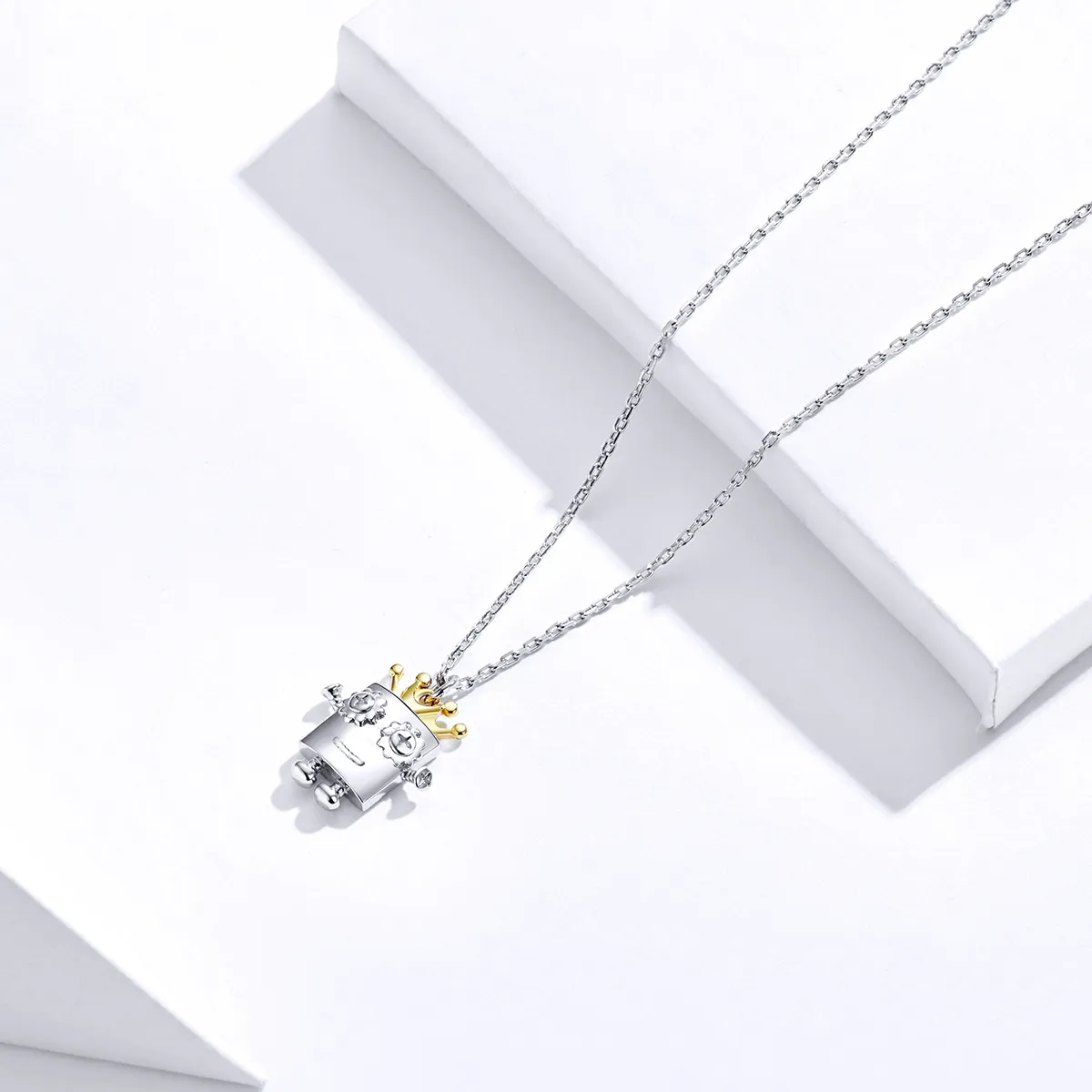 Pandora Style Silver King of Robot Necklace - SCN387