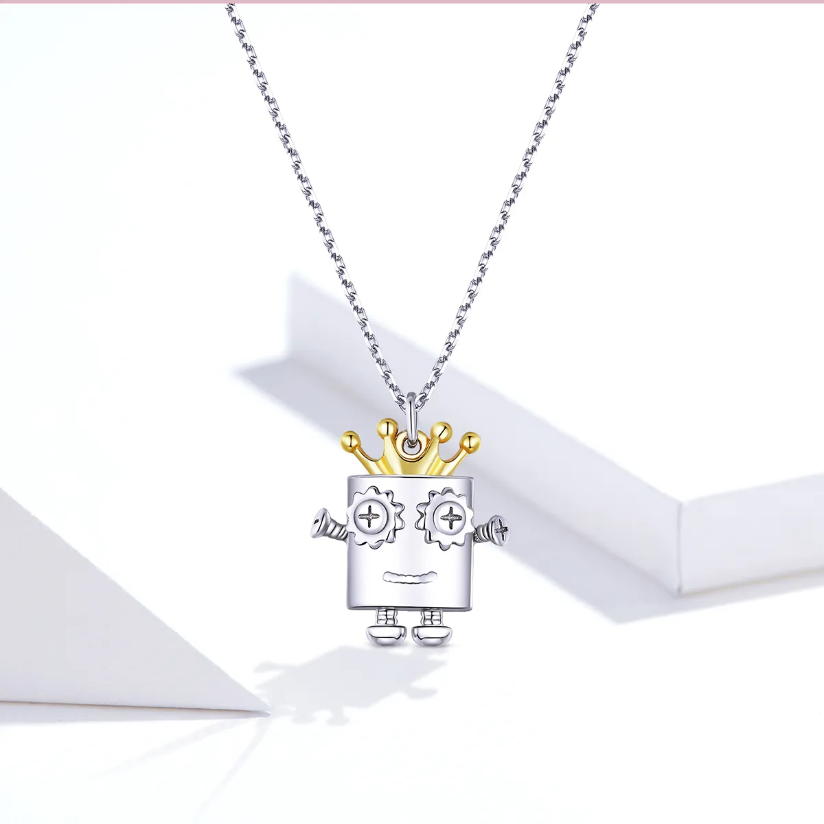 Pandora Style Silver King of Robot Necklace - SCN387