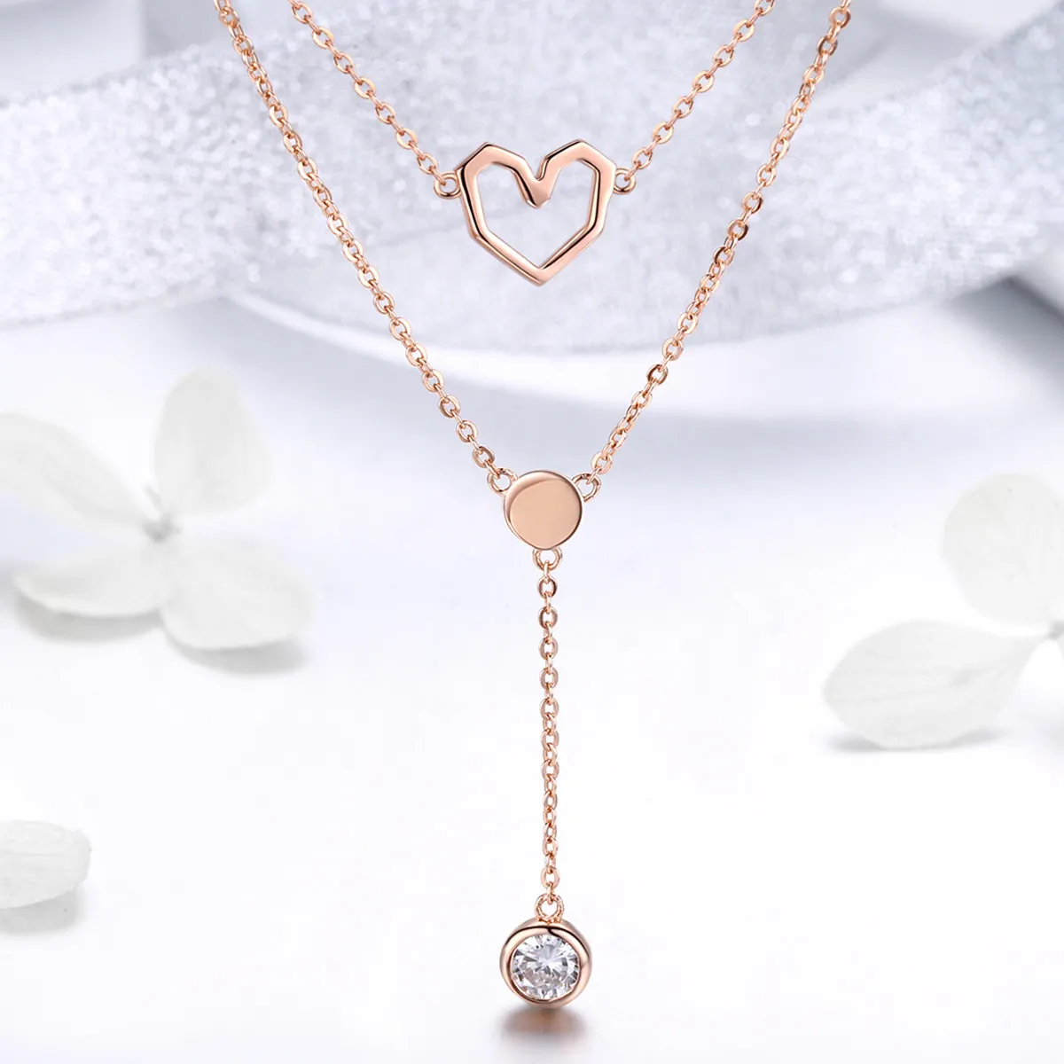 Pandora Style Silver Land of Heart Necklace - SCN317