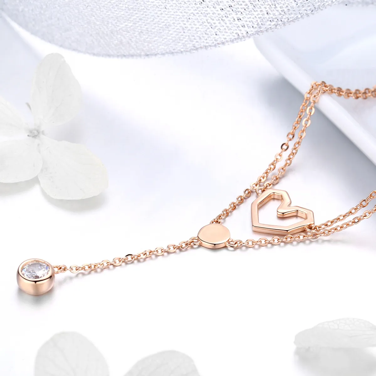 Pandora Style Silver Land of Heart Necklace - SCN317
