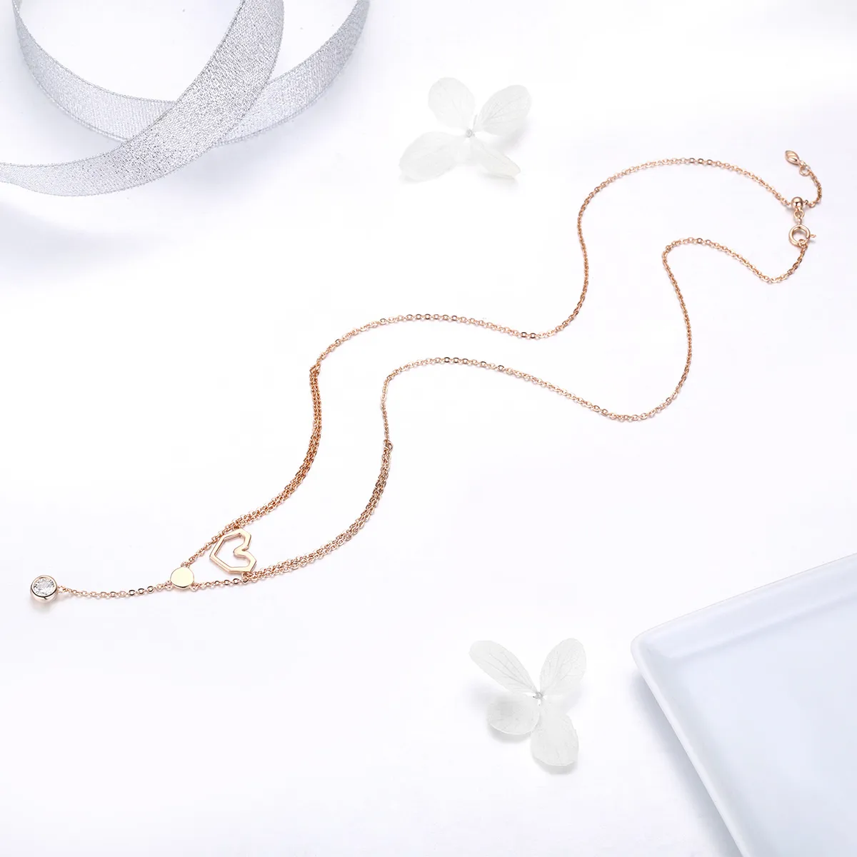 Pandora Style Silver Land of Heart Necklace - SCN317