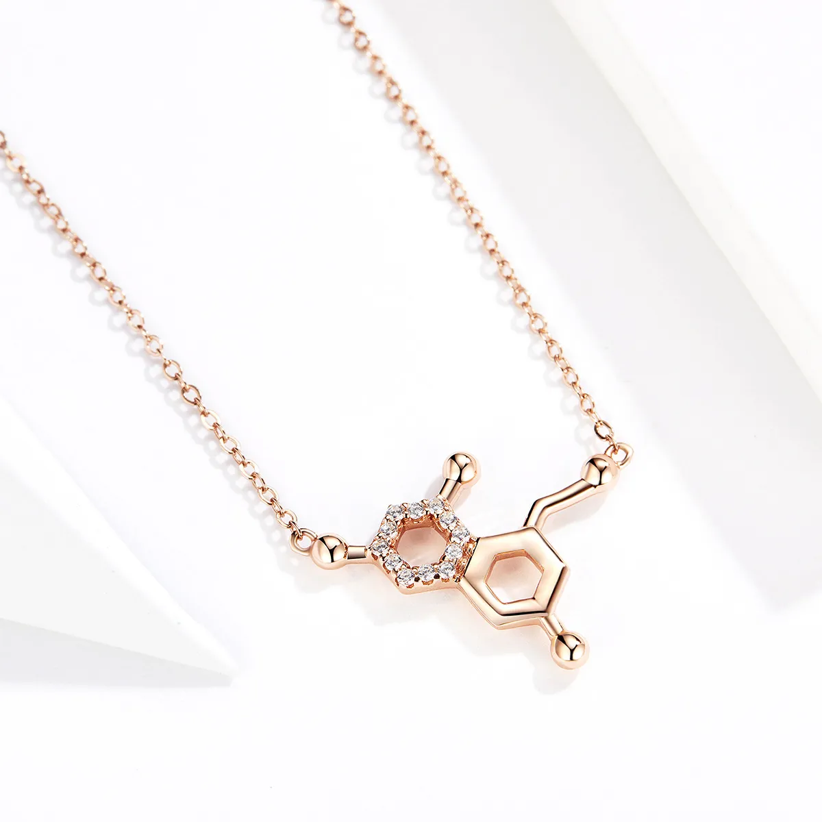 Pandora Style Silver Love Molecular Necklace - SCN361