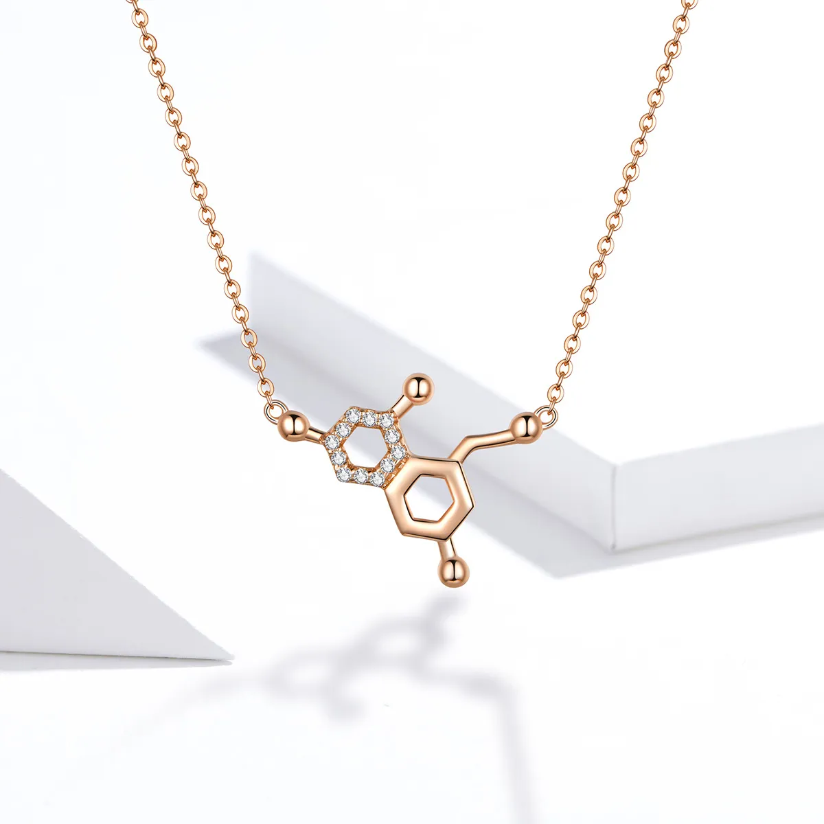Pandora Style Silver Love Molecular Necklace - SCN361