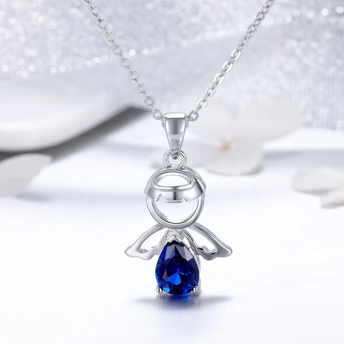 Pandora Style Silver Lovely Angel Necklace - SCN293