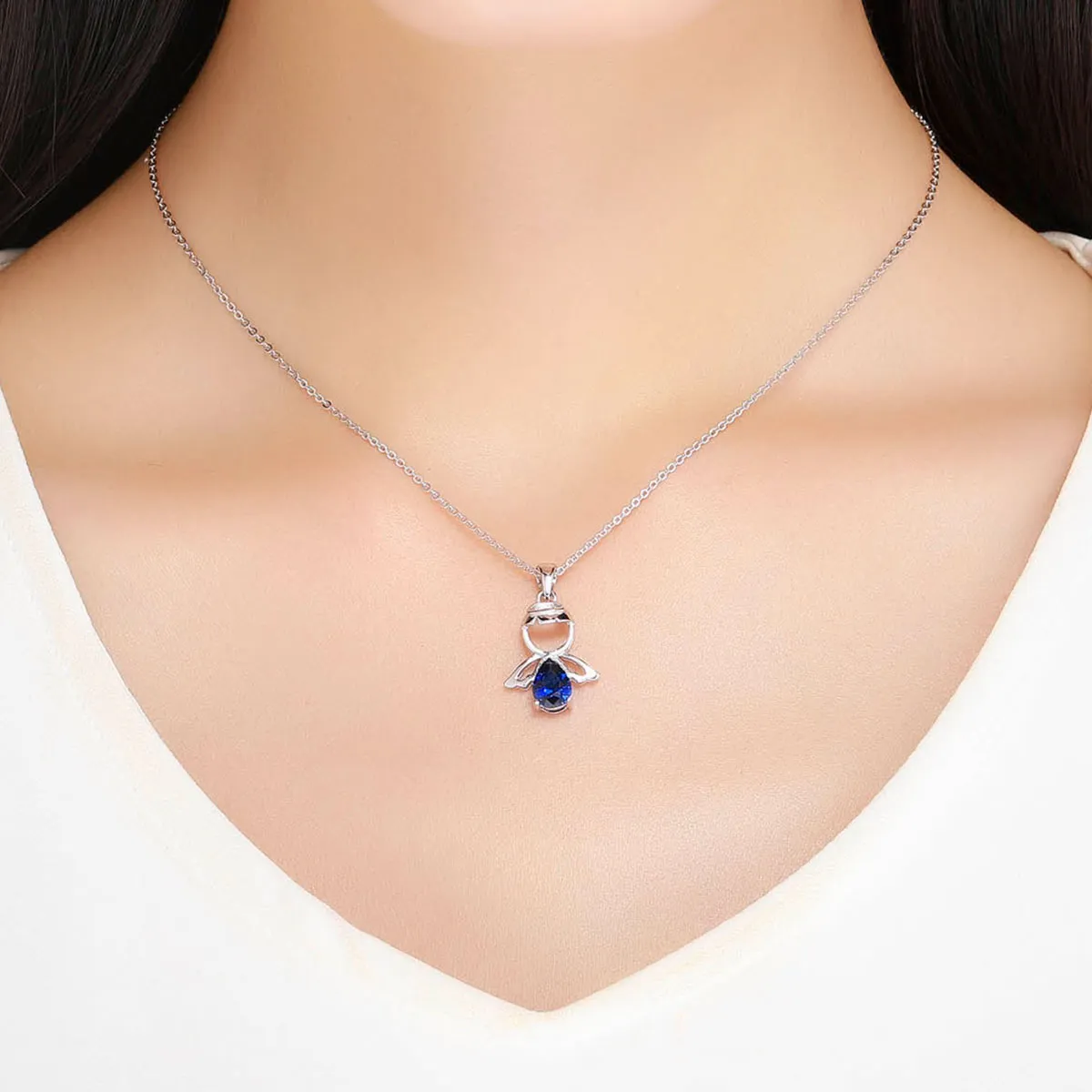Pandora Style Silver Lovely Angel Necklace - SCN293