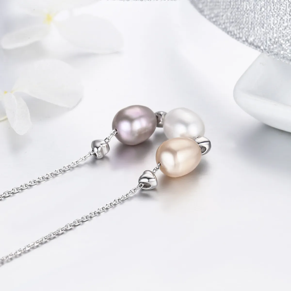 Pandora Style Silver Love·Friendship·Family Necklace - SCN075