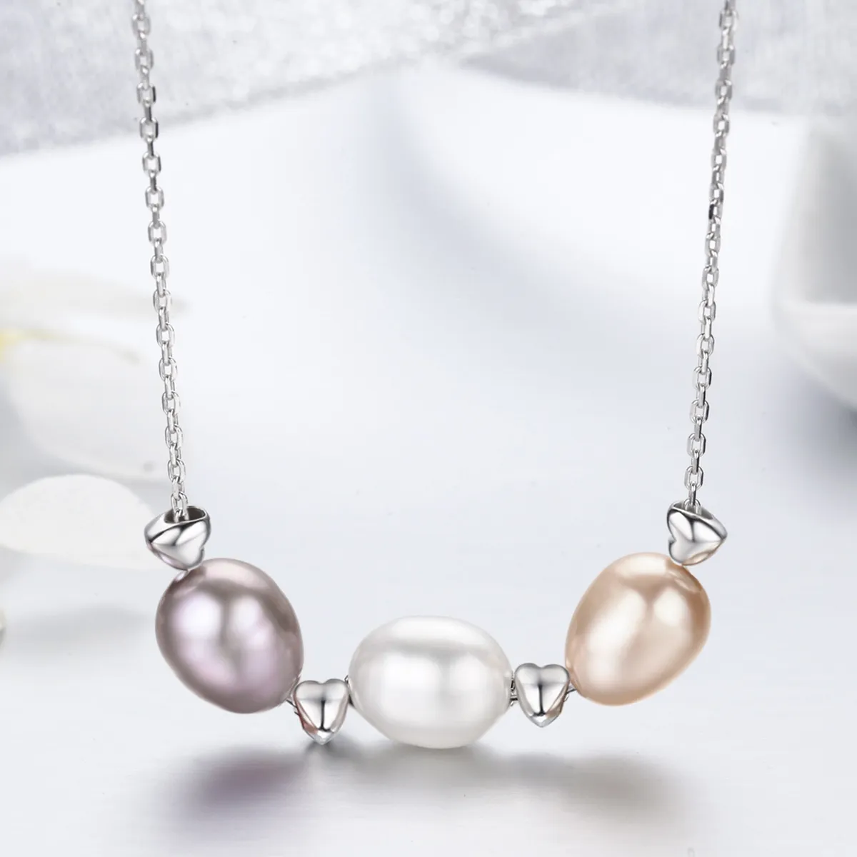 Pandora Style Silver Love·Friendship·Family Necklace - SCN075