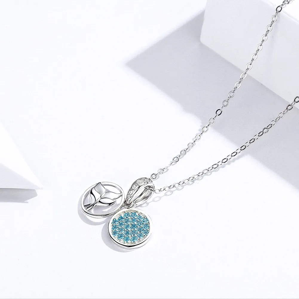 Pandora Style Silver Mermaid Fishtail Necklace - SCN343