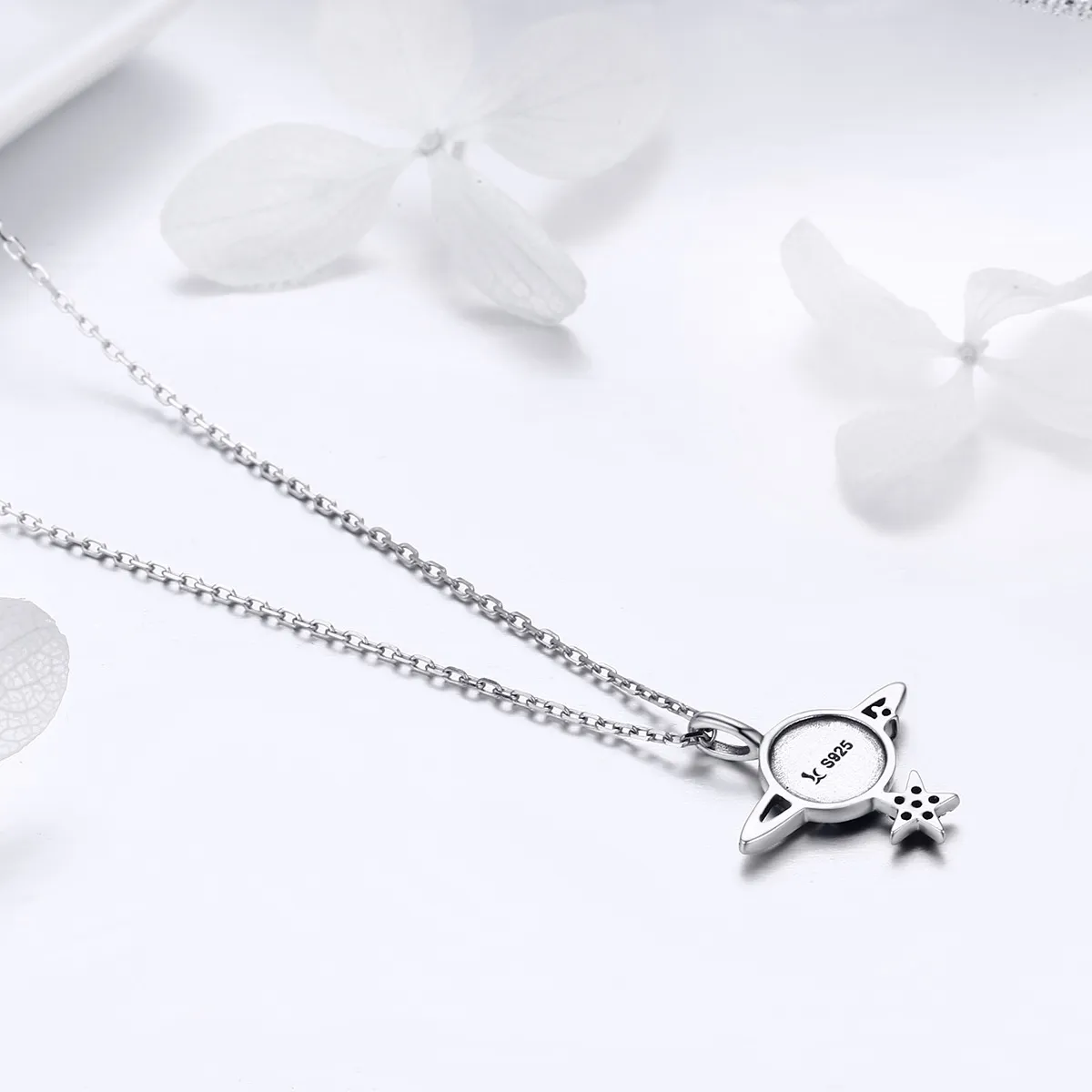 Pandora Style Silver Mysterious Planet Necklace - SCN230