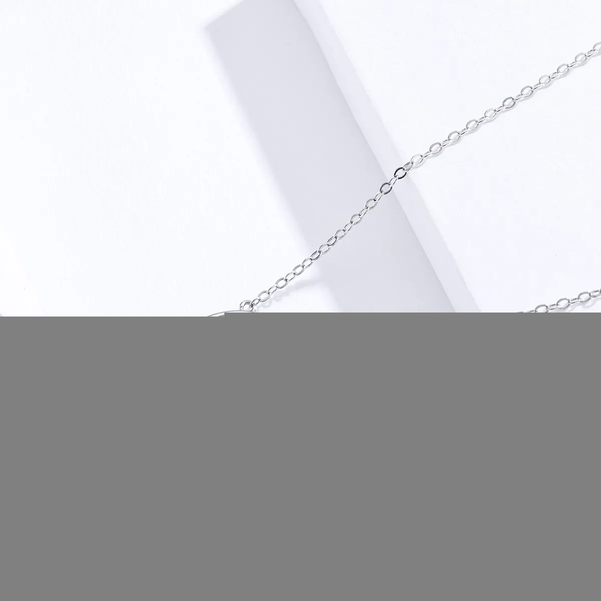 Pandora Style Silver Offset Star Circle Necklace - SCN382