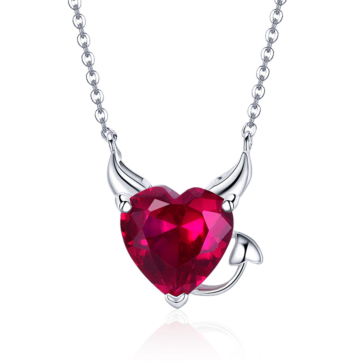 Pandora Style Silver Red Angel Heart 