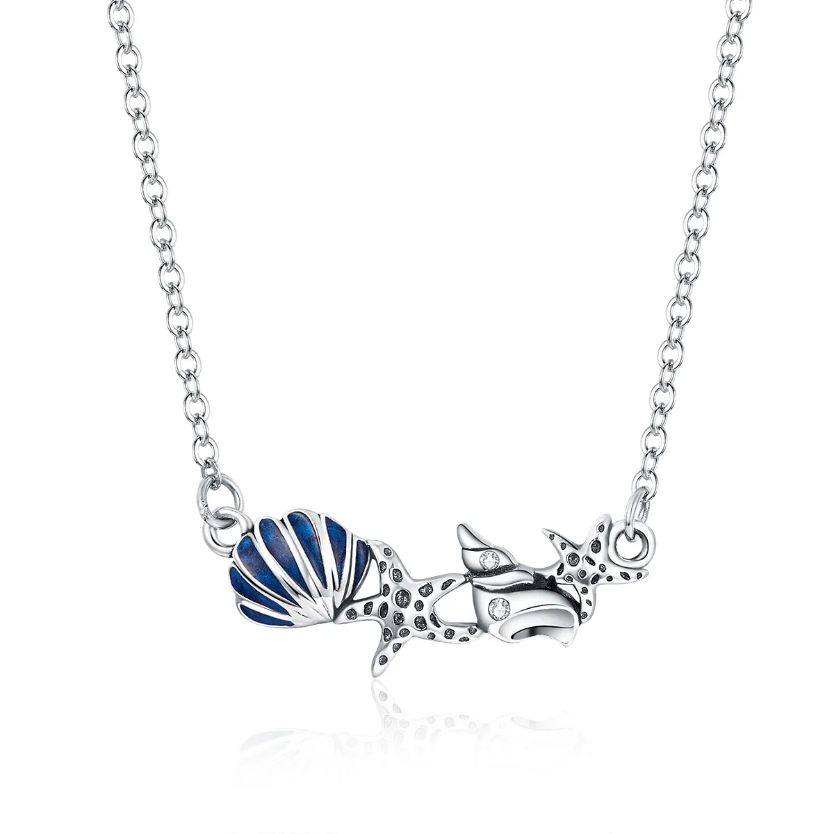 Pandora Style Silver Summer Ocean Necklace - SCN407