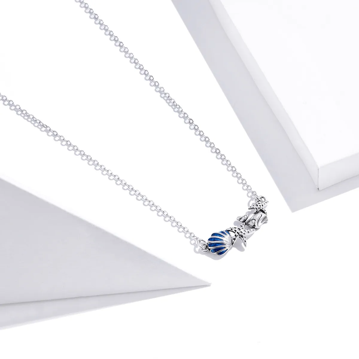 Pandora Style Silver Summer Ocean Necklace - SCN407