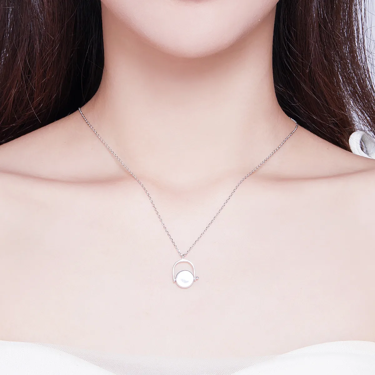 Pandora Style Silver Swing Necklace - SCN338