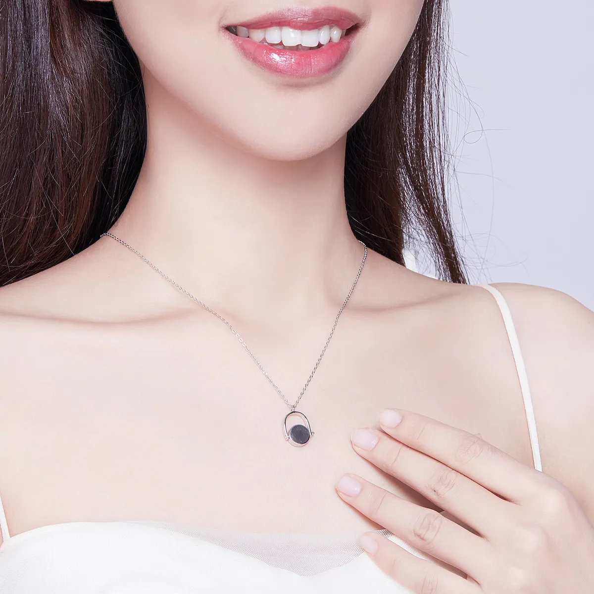 Pandora Style Silver Swing Necklace - SCN338