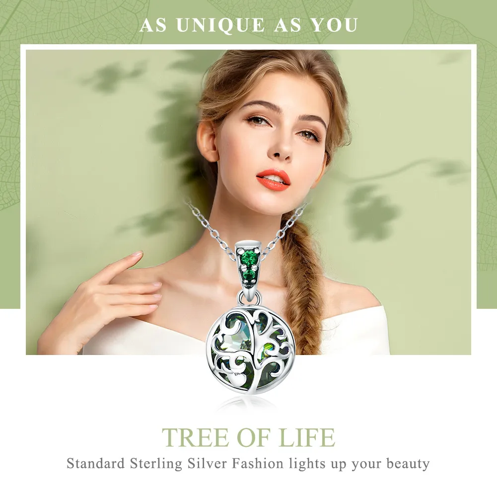 Pandora Style Silver Tree of Life Necklace - SCN197