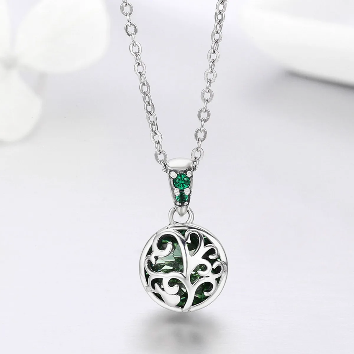 Pandora Style Silver Tree of Life Necklace - SCN197