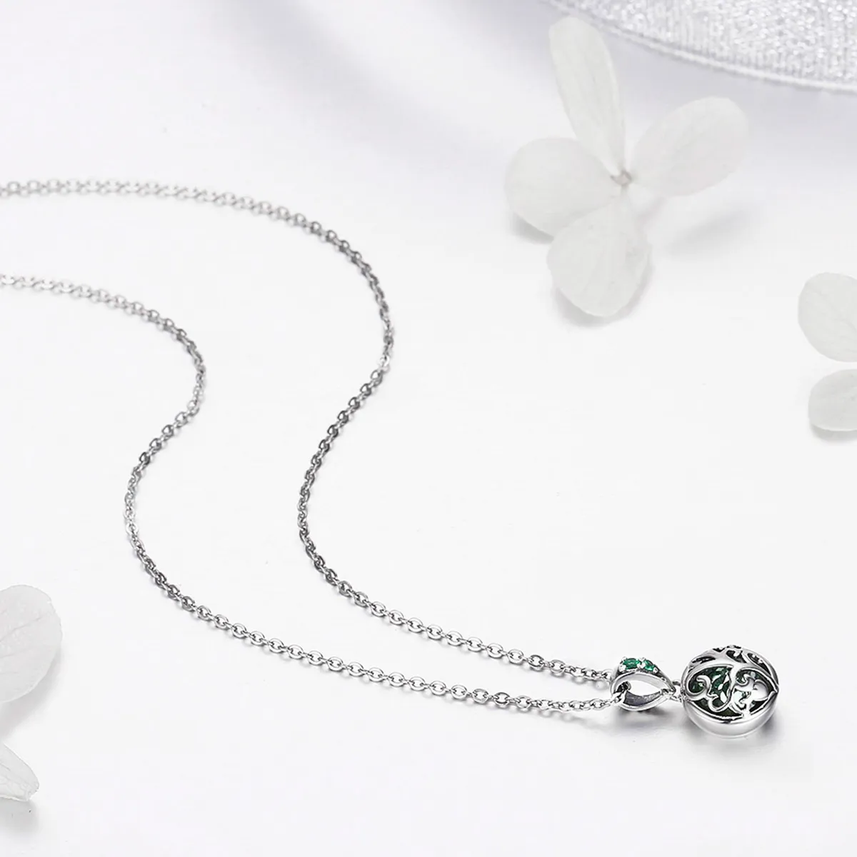 Pandora Style Silver Tree of Life Necklace - SCN197