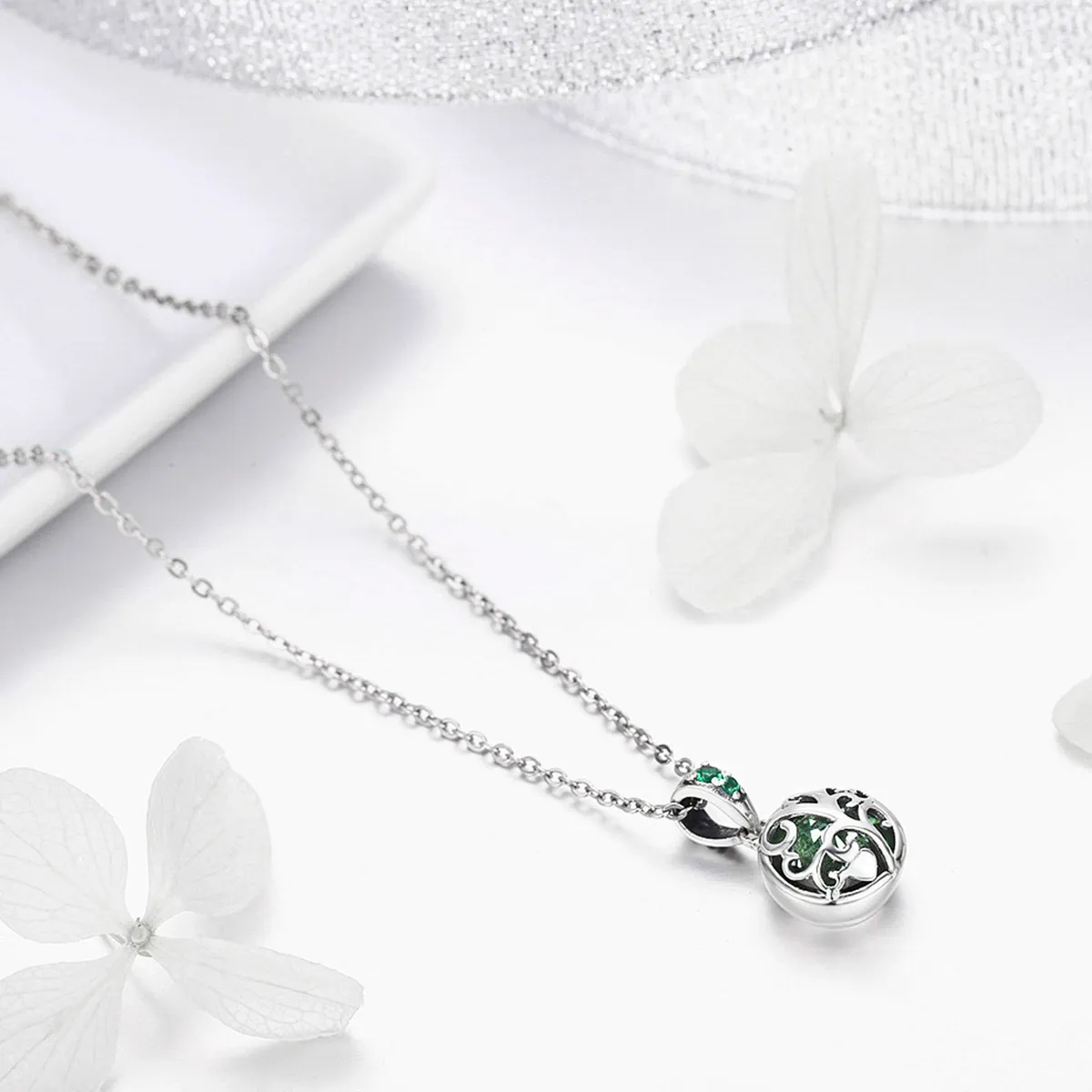 Pandora Style Silver Tree of Life Necklace - SCN197