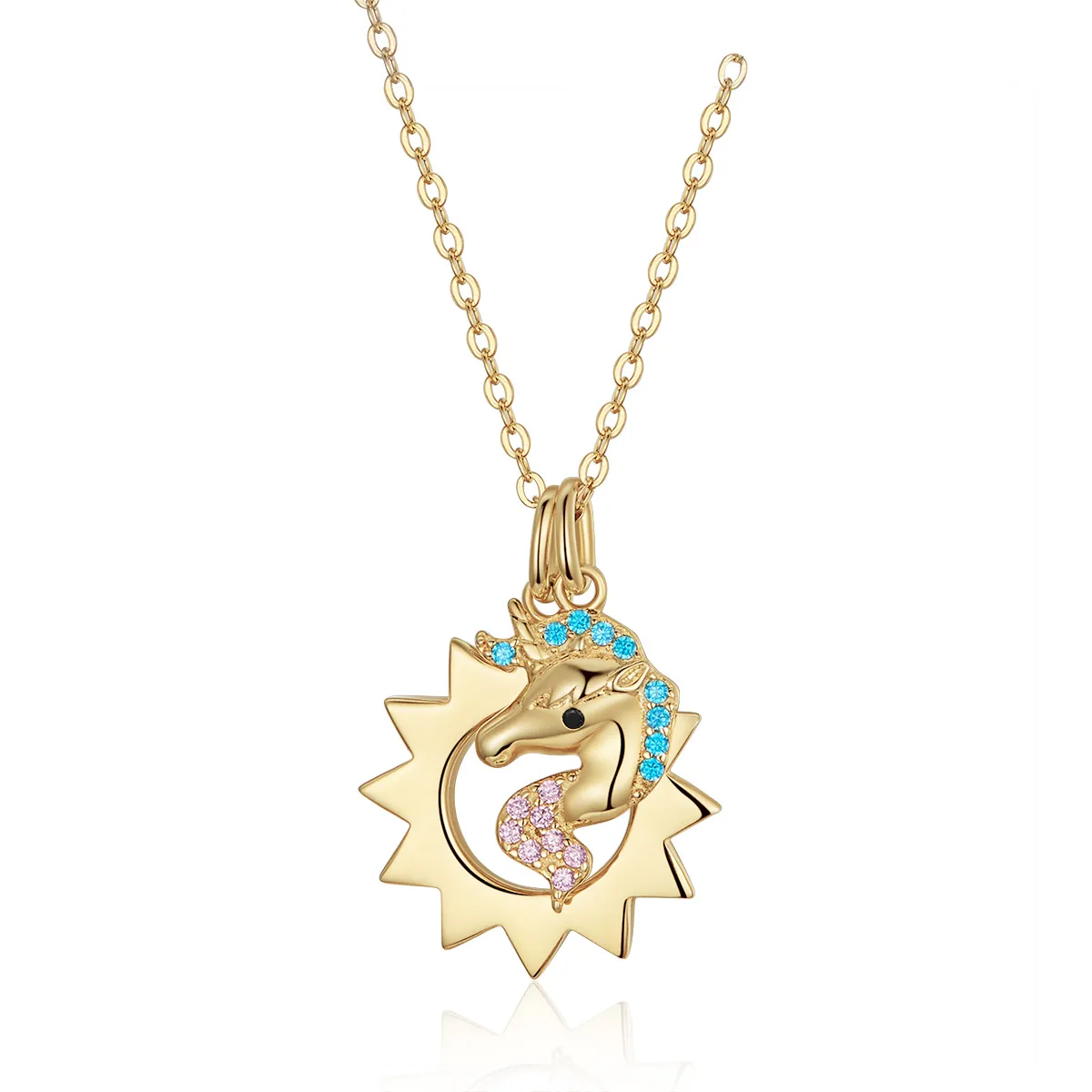 Pandora Style Silver Unicorn Necklace - SCN337