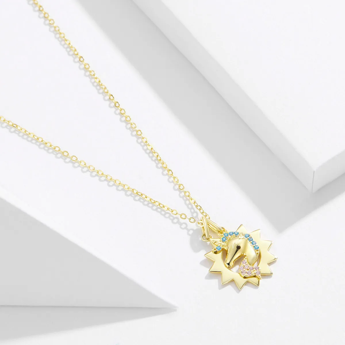 Pandora Style Silver Unicorn Necklace - SCN337