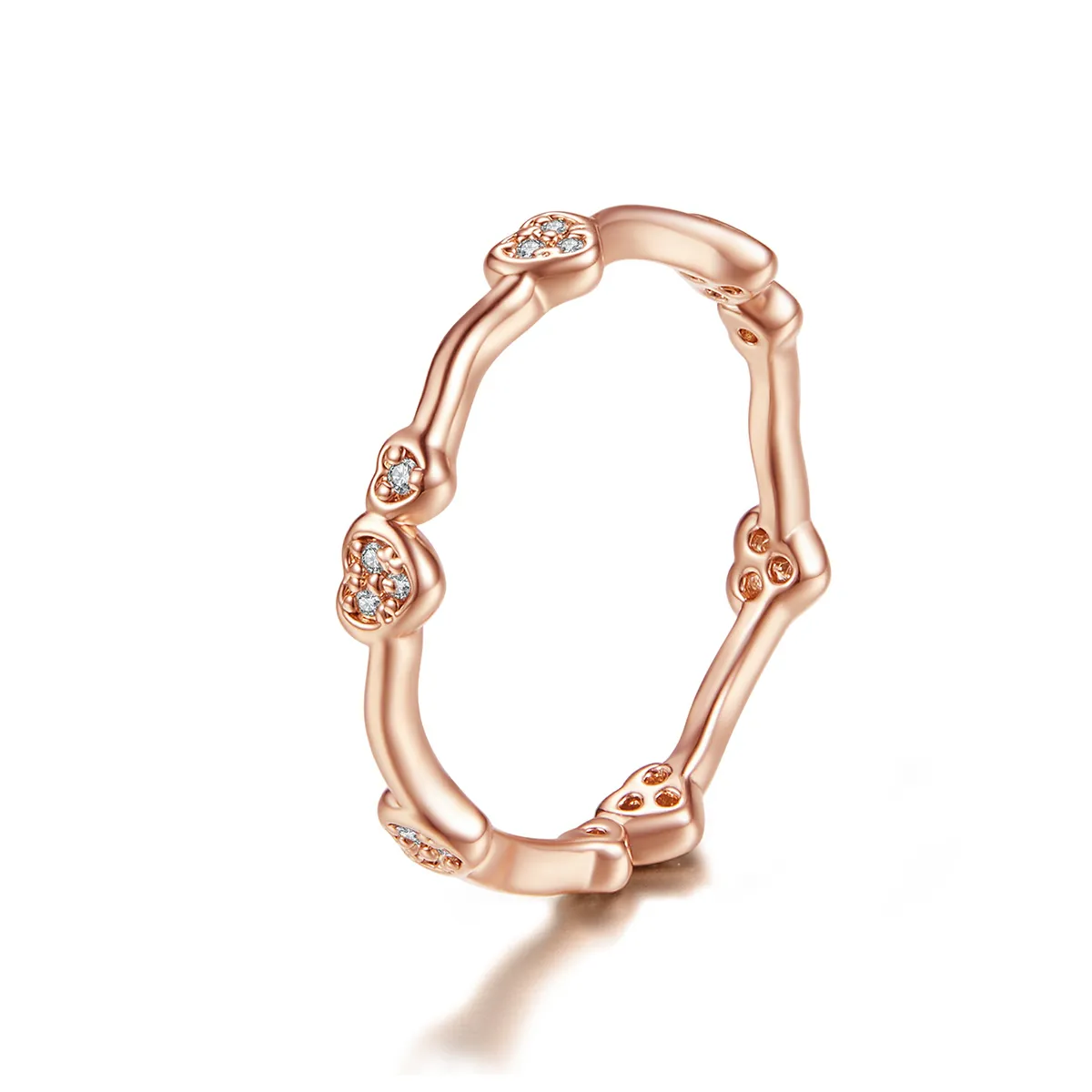 pandora style rose gold love you ring scr519