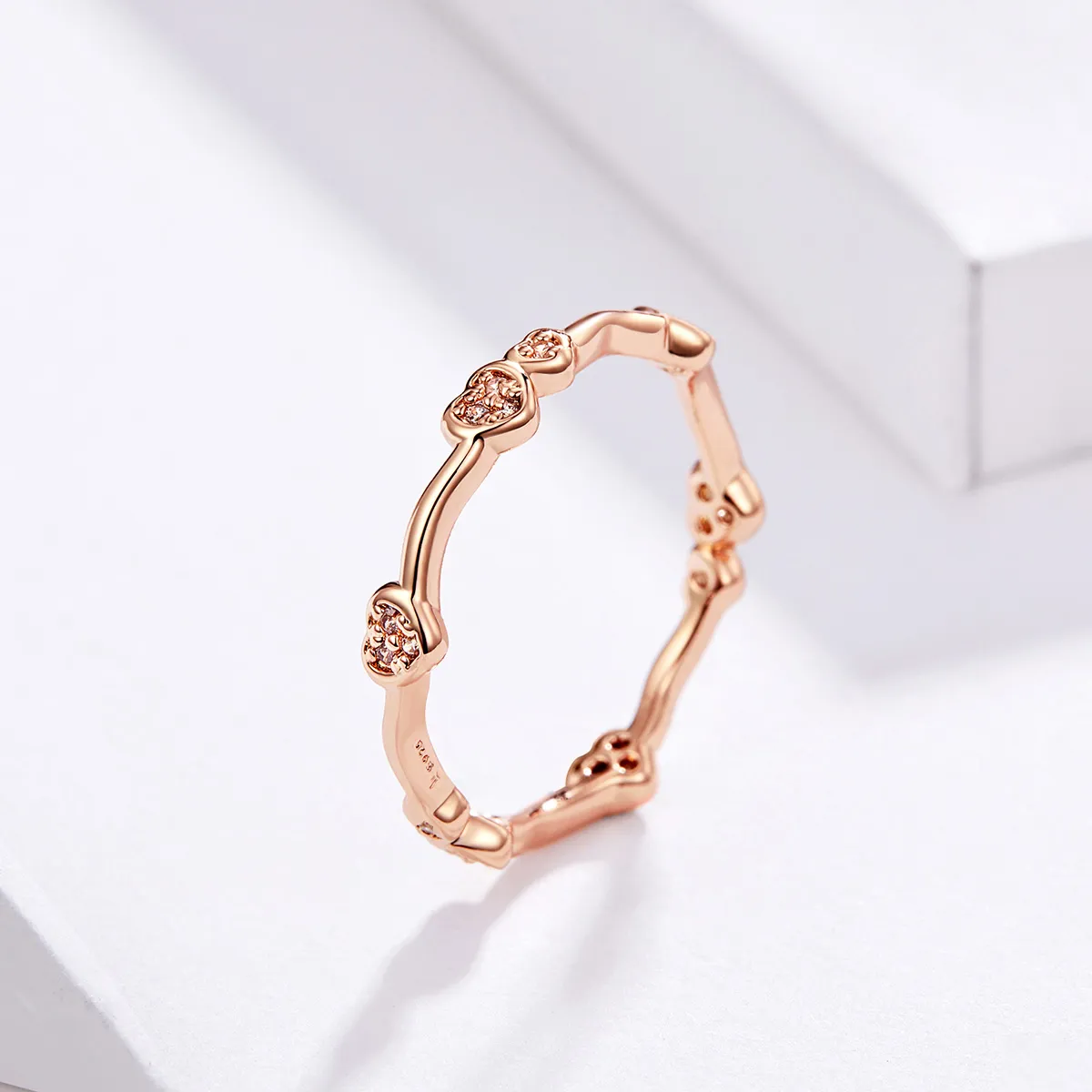 Pandora Style Rose Gold Love You Ring - SCR519