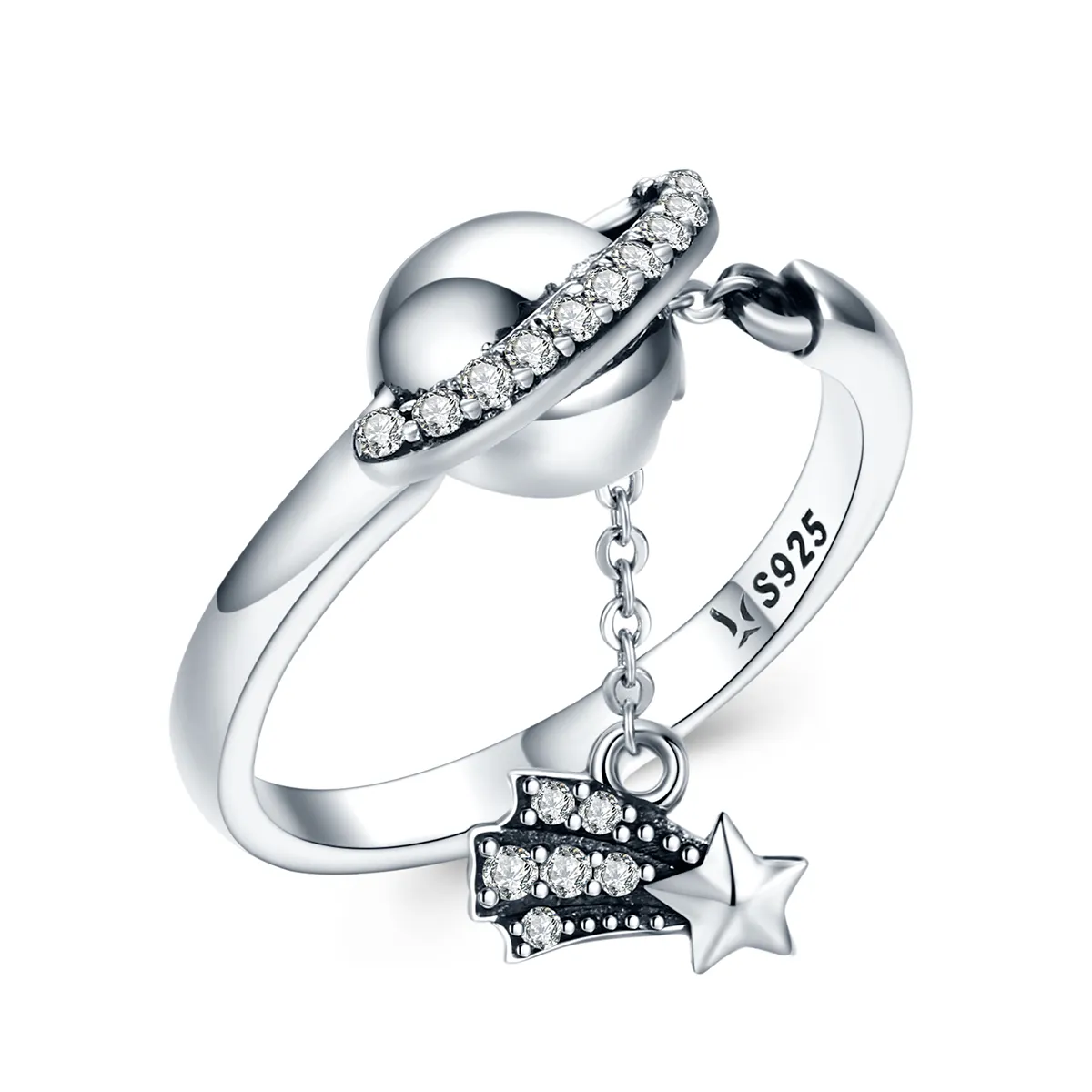 Pandora Style Silver Bright Galaxy Ring - SCR377