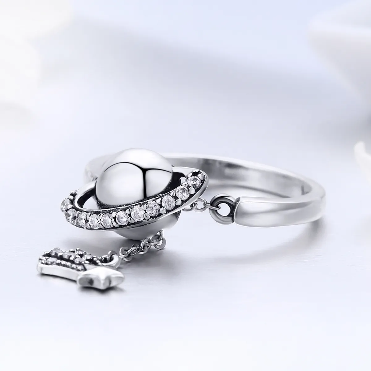 Pandora Style Silver Bright Galaxy Ring - SCR377