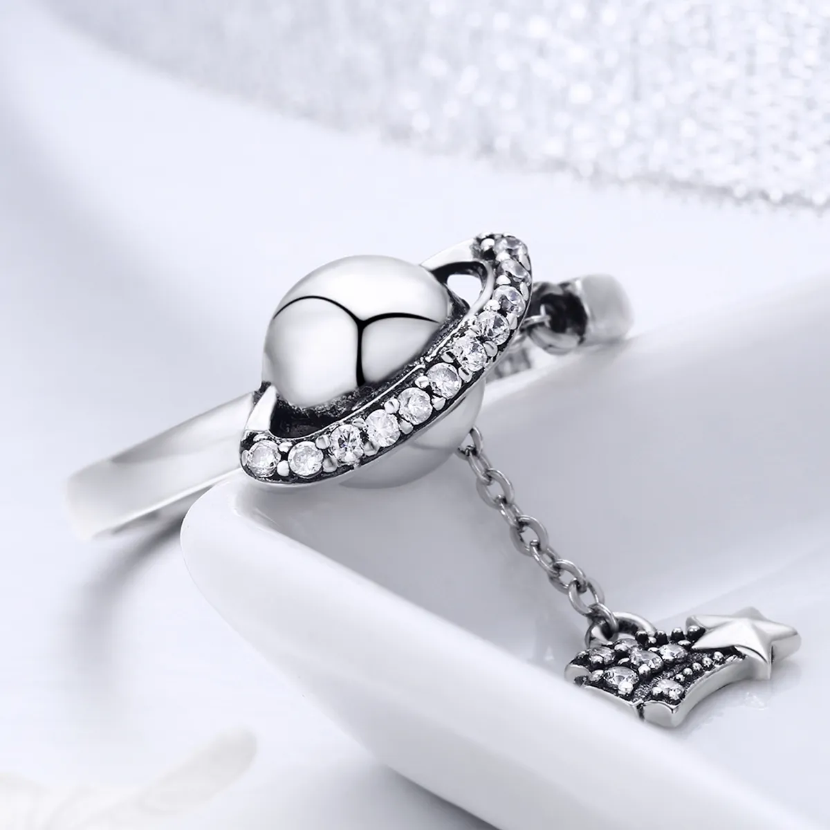 Pandora Style Silver Bright Galaxy Ring - SCR377