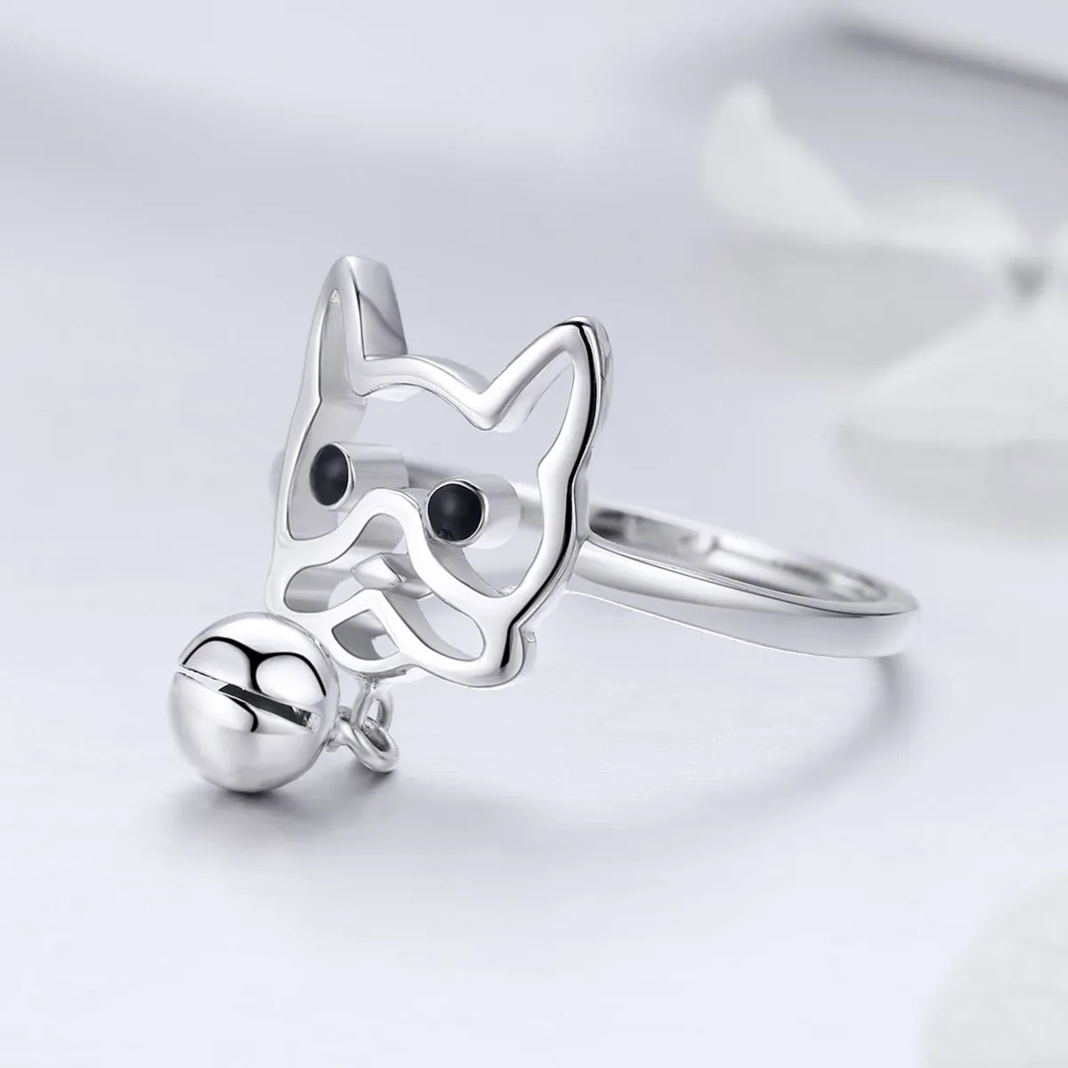 Pandora Style Silver Bulldog Ring - SCR434