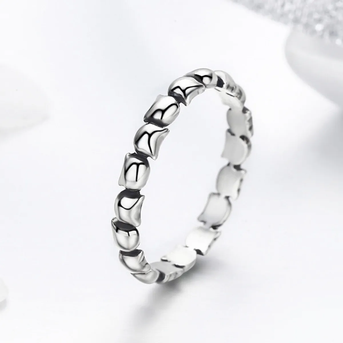Pandora Style Silver Cat Love Ring - SCR047