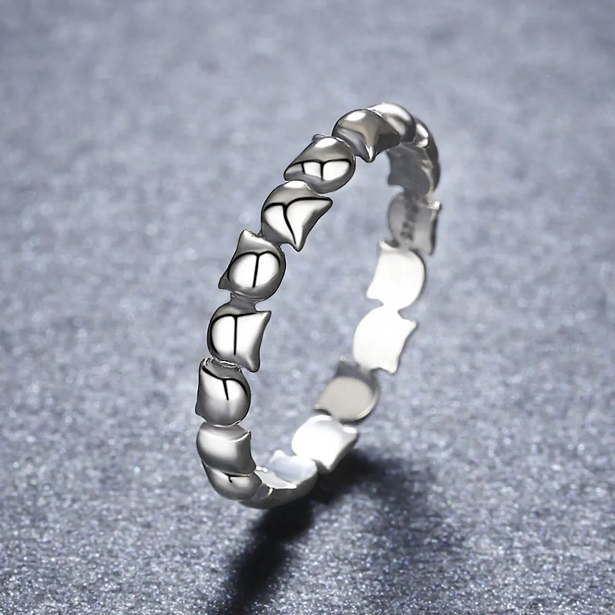 Pandora Style Silver Cat Love Ring - SCR047