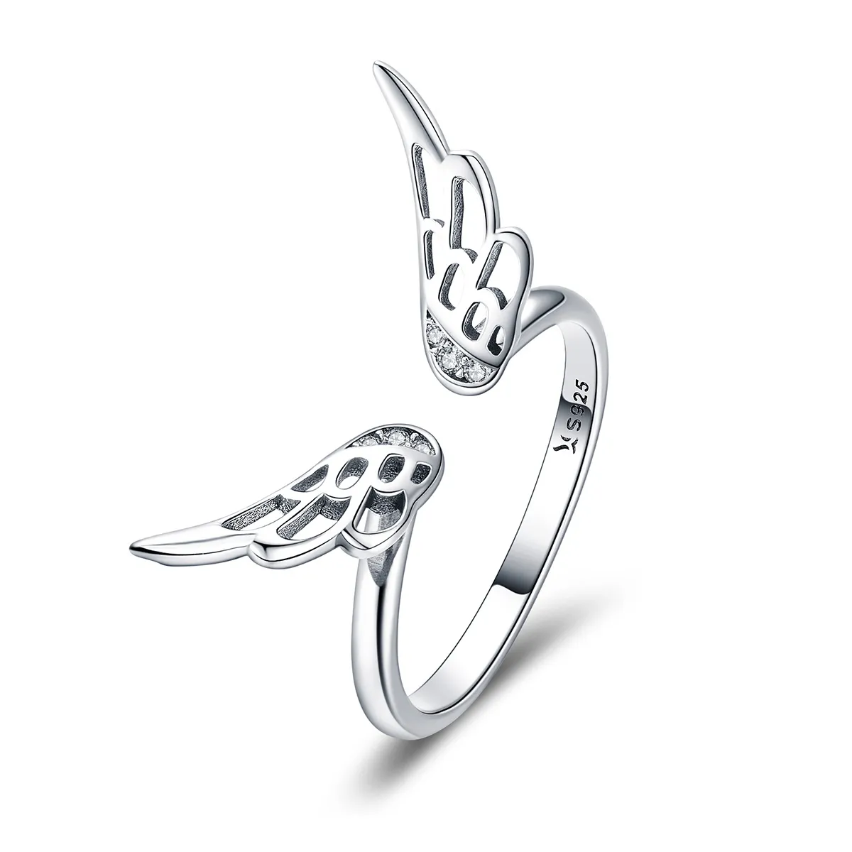 Pandora Style Silver Elf Wings Ring - SCR457