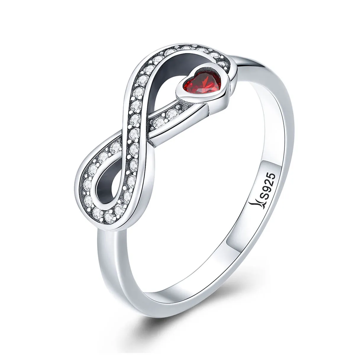 Pandora Style Silver Enduring Heart Ring - SCR415