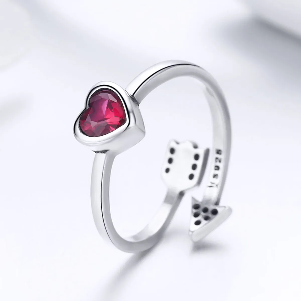 Pandora Style Silver Fall In Love Ring - SCR436