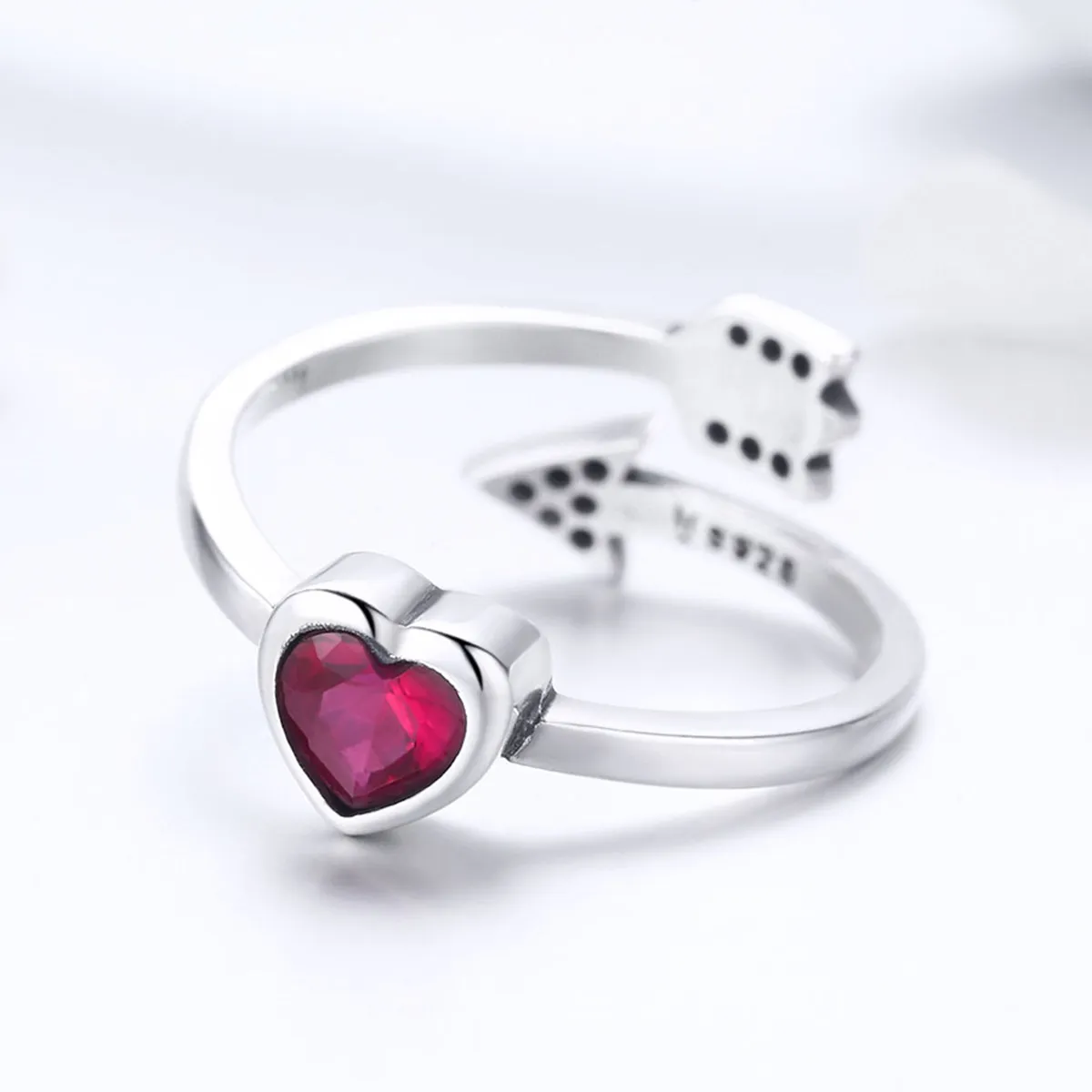 Pandora Style Silver Fall In Love Ring - SCR436