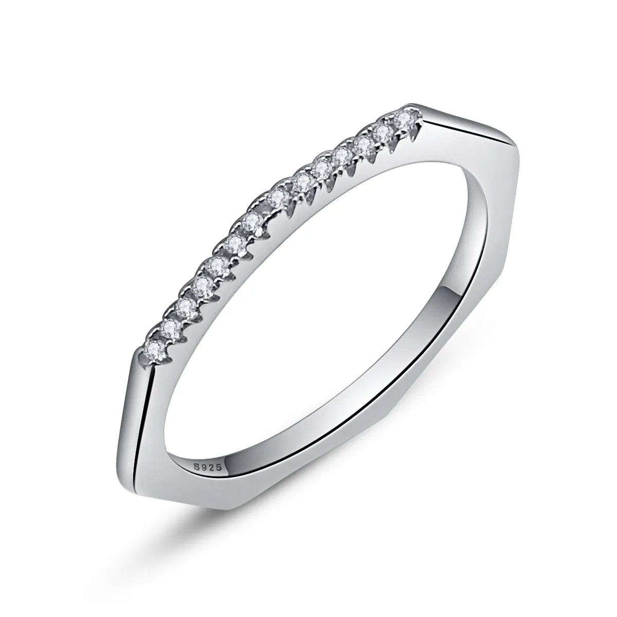 Pandora Style Silver Geometry Ring - SCR045