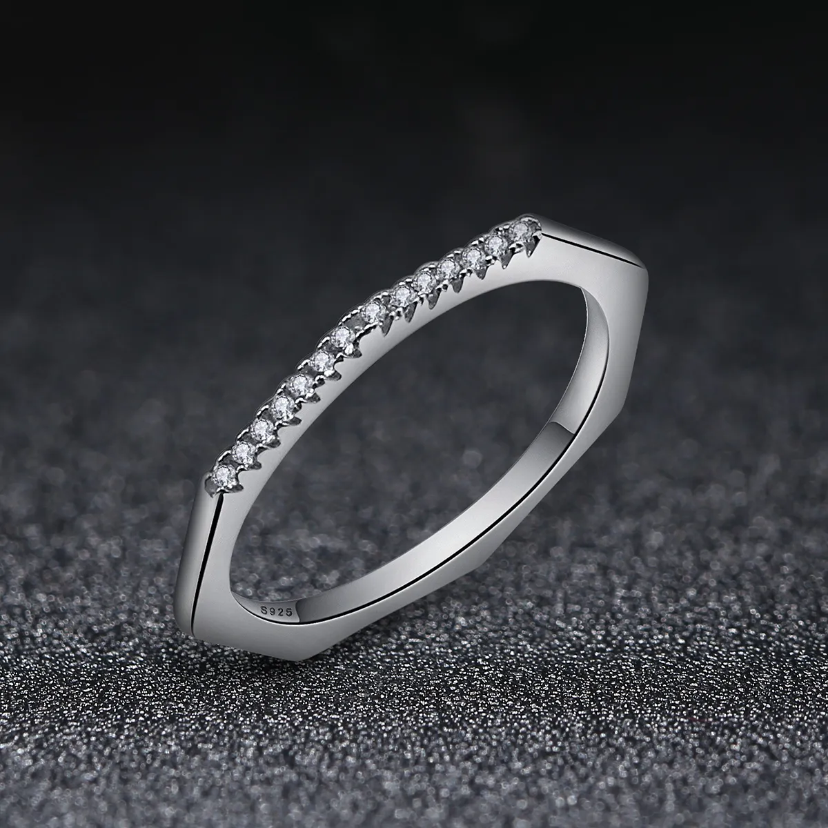 Pandora Style Silver Geometry Ring - SCR045