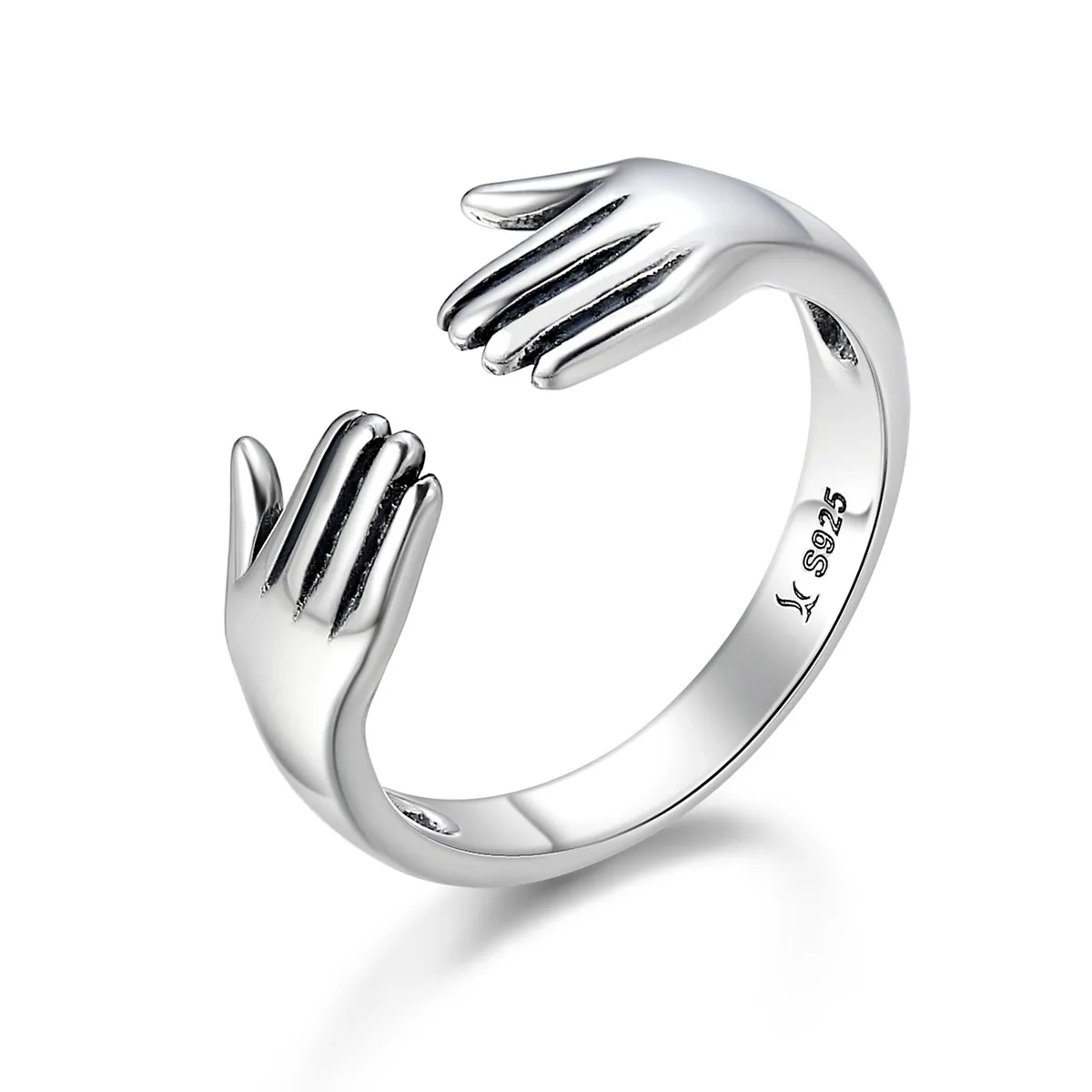 Pandora Style Silver Give Me A Hug Ring - SCR136