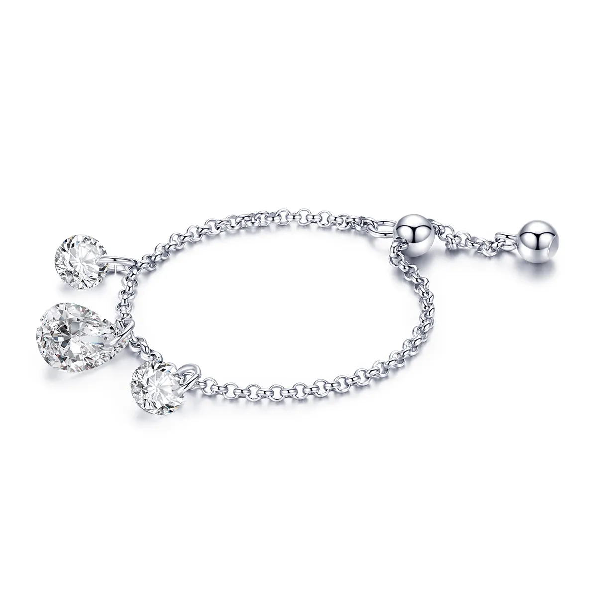 pandora style silver glow ring scr485