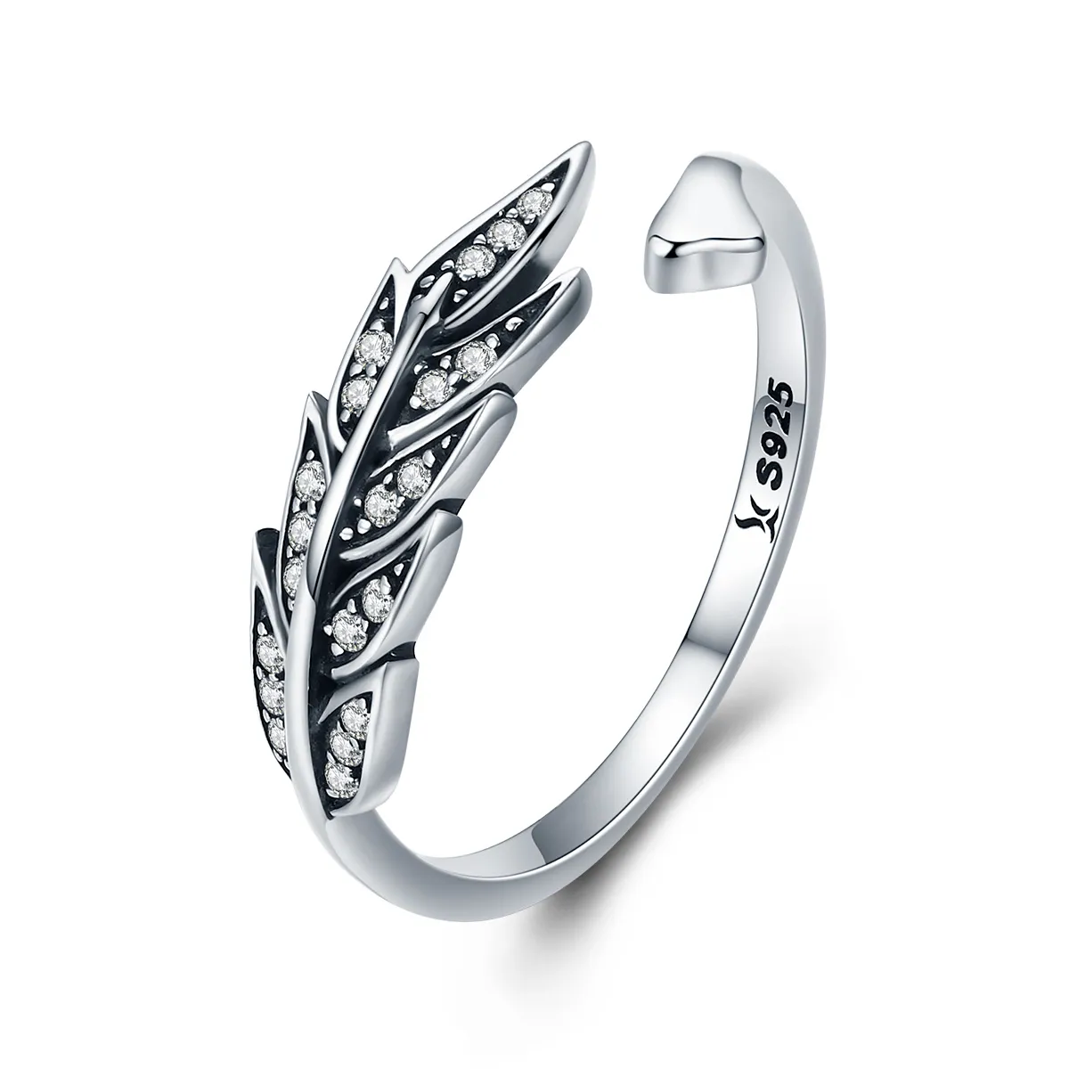 Retired Pandora Sparkling Leaves Statement Ring :: Ring Stories 190921CZ ::  Authorized Online Retailer