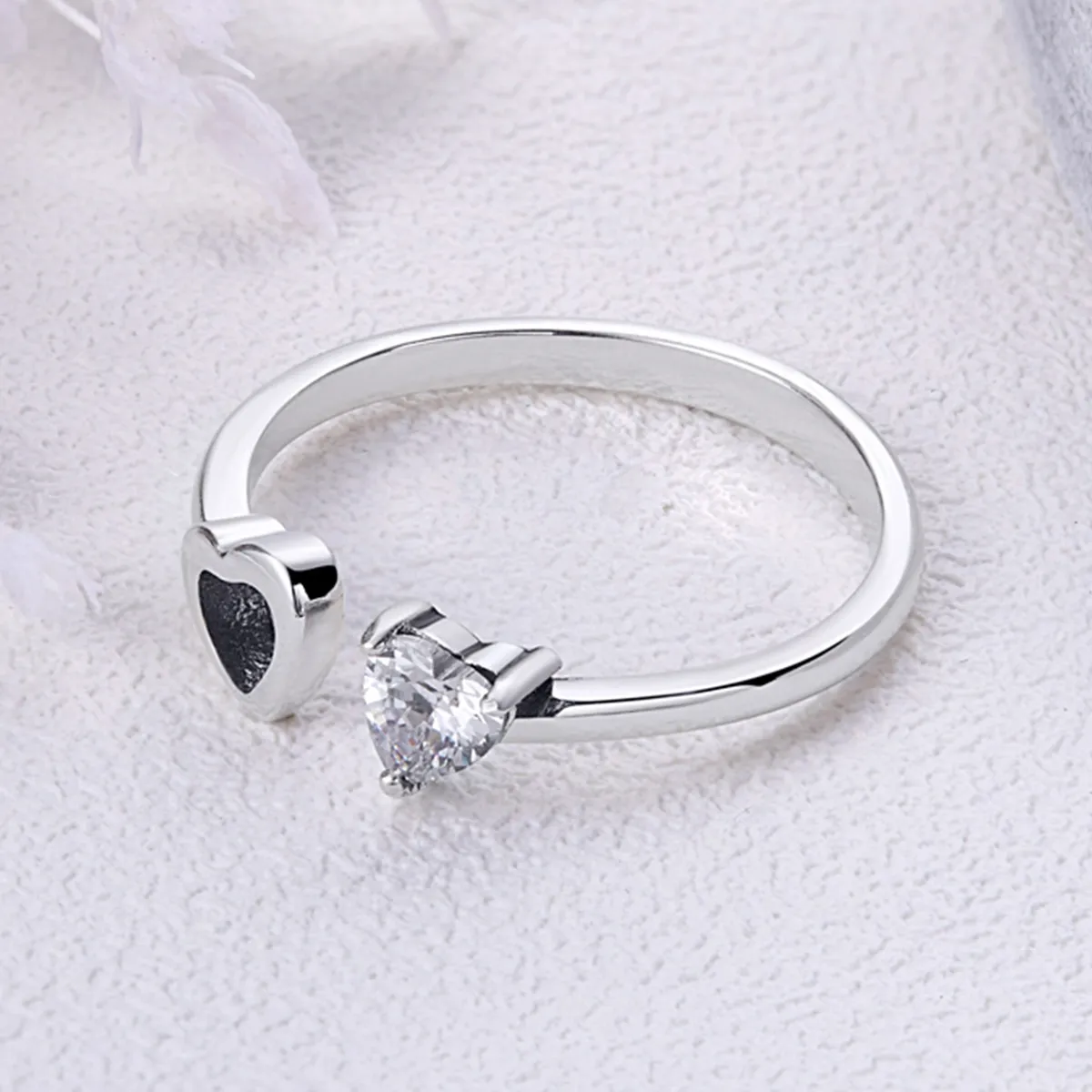 Pandora Style Silver Heart and Soul Ring - SCR073