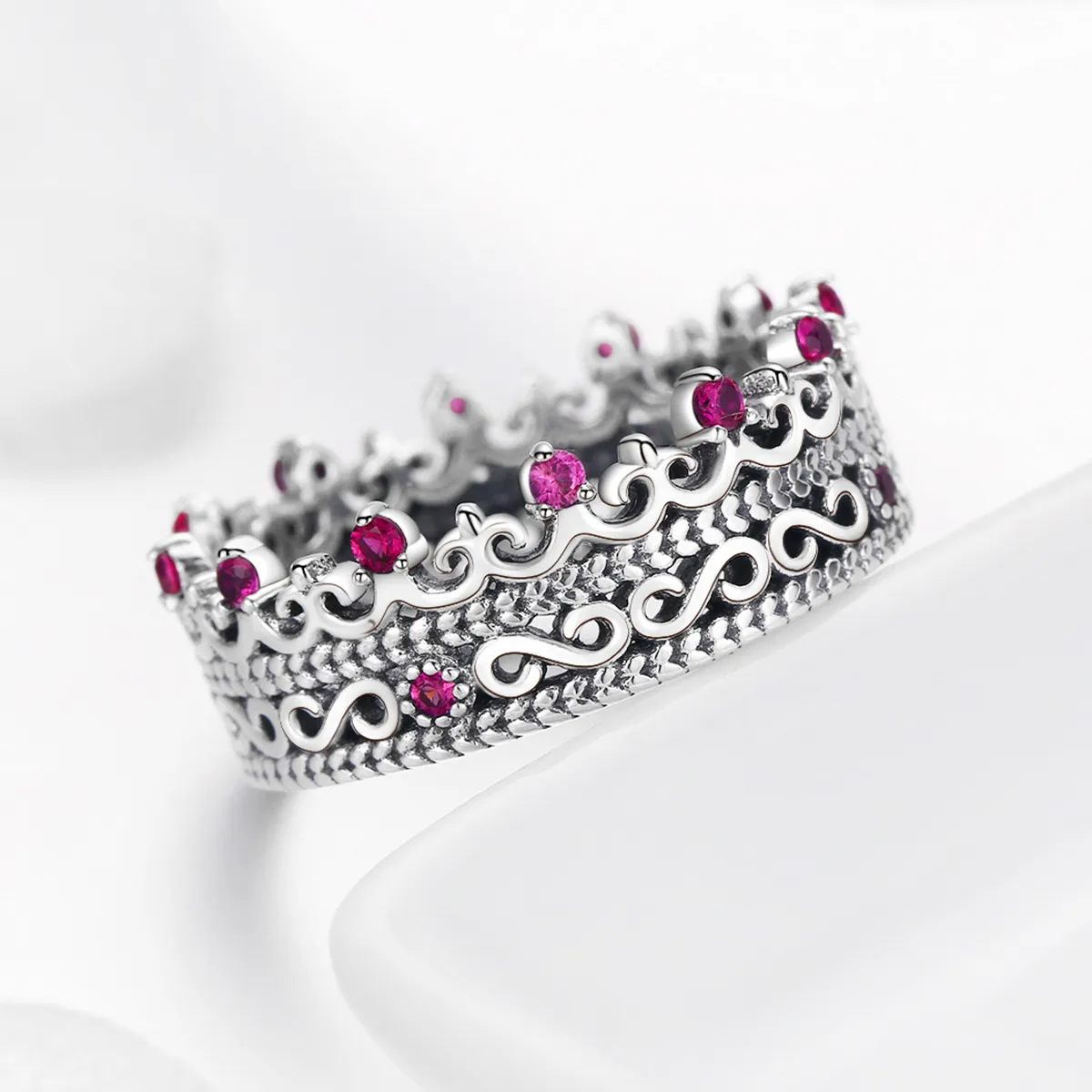 Pandora Style Silver Laurel Crown Ring - SCR487