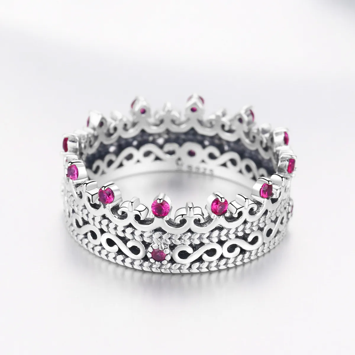 Pandora Style Silver Laurel Crown Ring - SCR487